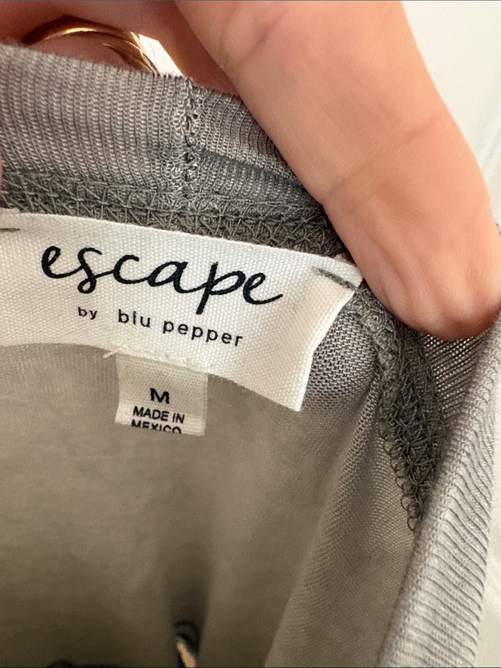 Washed Gray Tiered Short Sleeve Tunic Top - Picture 3 of 3